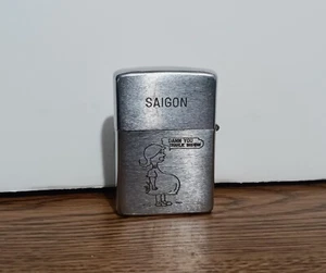 VINTAGE ZIPPO LIGHTER SAIGON VIETNAM RISQUE ENGRAVINGS ON BOTH SIDES - Picture 1 of 11