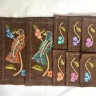 Vintage Placemat & Coaster Set. Embroidered Table Mats & Coasters. 1950s VGC