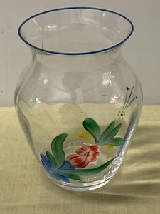 SEA GLASBRUK (KOSTA), SWEDEN --- HAND PAINTED VASE --- RUND STRAND - Picture 1 of 3