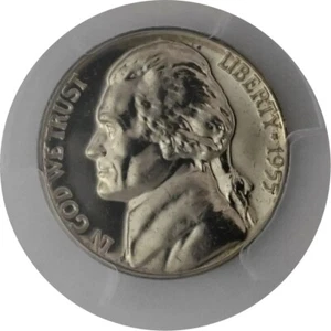 ONE OF PR65 1955 JEFFERSON NICKEL PCGS GRADED US 5C PROOF P-MINT EXACT COIN - Picture 1 of 4