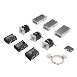US Free Ship 3 Axis Nema34 Stepper Motor 1232 OZ-IN 5.6A& Drivers CNC Mill/Laser - Picture 1 of 6