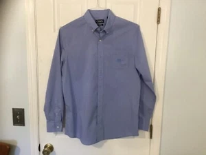Chaps Mens Size L Blue Plaid Button Down Collar L/S Stretch Easy Care Shirt - Picture 1 of 3