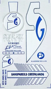 AYN Cricket Bat Stickers | 3D Embossed English Willow Tape| ST Xtreme White/Blue - Imagen 1 de 6