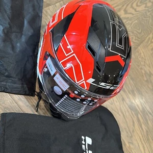 LS2 Stream Evo Kub Black Red Helmet Large NEW #G - Picture 1 of 5