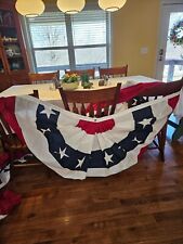 Patriotic Bunting USA 72" x 36"  Pleated Banner with Grommets USA
