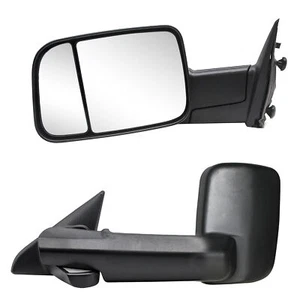 Pair Tow Mirrors Manual Extendable For 2010-2017 Dodge Ram 1500 2500 3500 LH+RH - Picture 1 of 10