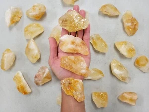 GRANDES TROZOS DE CRISTAL DE CITRINO CRUDO DE BRASIL PIEDRA GRANDE PARA REIKI Y CURACIÓN - Imagen 1 de 3