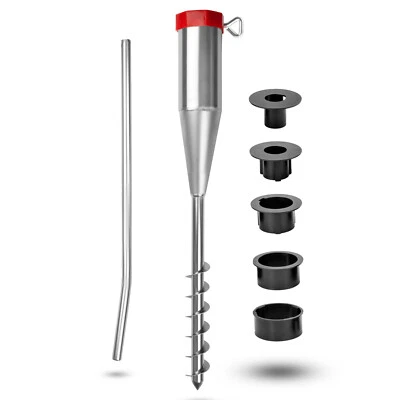 KAMELIO Bodenhülse Sonnenschirm Wäschespinne Erdspieß zum Eindrehen Bodenschraube Strand