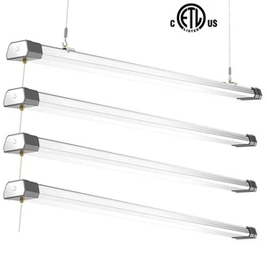 4Pack 120W LED Shop Light Linkable Factory Garage Workshop Office Light Fixture - Picture 1 of 11