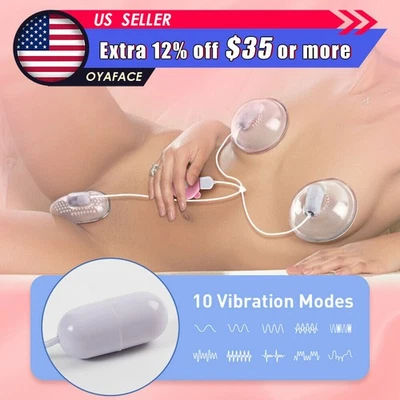 女士吸奶器吸奶乳头夹振动器硅胶性玩具 — 第 1/4 张图片