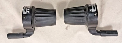 Juego de palancas de cambio SRAM Grip Shift GSX-18 y GSX-FF - Palancas de cambio giratorias de 3x6 velocidades - Usadas Foto 1 de 4