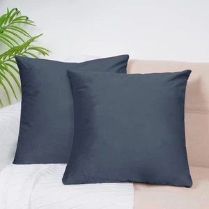 PHF Velvet Euro Sham 26"x 26", 2er Pack Super 26" x 26", blau gräulich - Bild 1 von 7