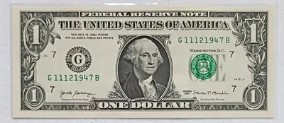 G11121947B (Nov. 12, 1947) Birthday Note in M/D/Y Format $1 Dollar Bill - Image 1 of 2