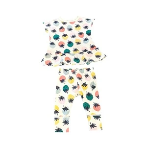 HANNA ANDERSSON Strawberry Pants Set Outfit Ruffle Top Summer Colorful 3-6M - Picture 1 of 8
