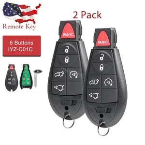 2 For 2008 - 2013 Jeep Grand Cherokee Keyless Entry Remote Car Key Fob IYZ-C01C - Picture 1 of 6