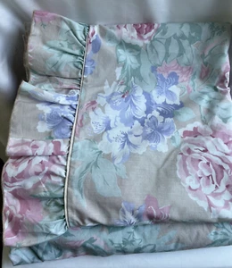 Vtg Cannon Royal Family TWIN Sheets Floral Fitted plus Ruffled Flat Sheets - Picture 1 of 11