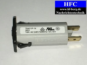 1 Stück T9-611P 14.0A rückstellbarer Geräteschutzschalter - Picture 1 of 7