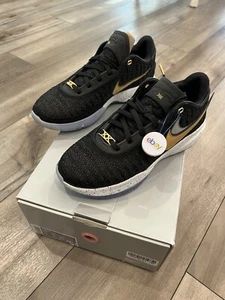 Size 9.5 - Nike LeBron 20 Black Metallic Gold New - Picture 1 of 5