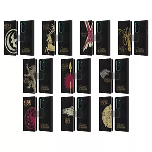 OFFICIAL HBO GAME OF THRONES HOUSE MOTTOS LEATHER BOOK CASE FOR HUAWEI PHONES 4 - Picture 1 of 7