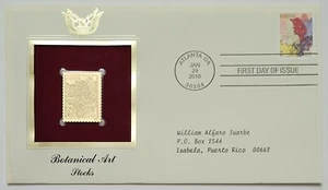 2016 Botanical Art Forever - Stocks 22k Golden Replica, Scott #5046 - Picture 1 of 3