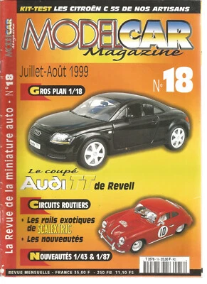 MODEL CAR N°18 COUPE AUDI TT / RAILS EXOTIQUES DE SCALEXTRIC / CITROEN C55 - Photo 1/2