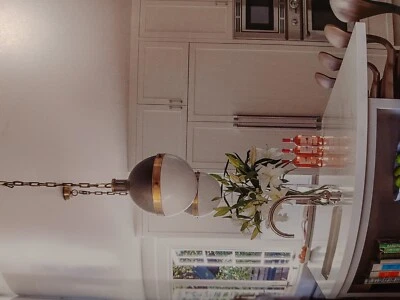   2 Awesome Pendant 天花板灯具 哑光黑色黄铜,蛋白石玻璃灯罩 — 第 1/4 张图片