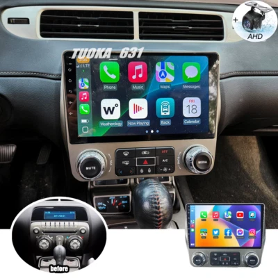 Apple Carplay Android 15 Car GPS DSP Radio Stereo For Chevrolet Camaro 2010-2015 Foto 1 de 4