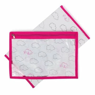 Pink Lining Yummy Mummy Portable Clouds Design Changing Mat & Wet Bag Set  - image 1 of 3