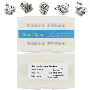 Orthodontic Self-Ligating Bracket Interactive Roth 022 345HK Metal Braces GAC AO - Picture 1 of 11