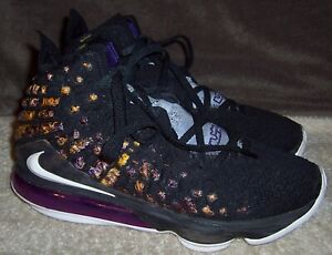 Nike Lebron James XVII Purple and Gold Lakers Basketball Shoes Men's Size 9.5