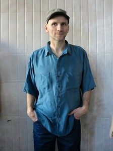 Seidenhemd Henry Morell kurzärmlig Seide 90er True VINTAGE 90s men's silk shirt