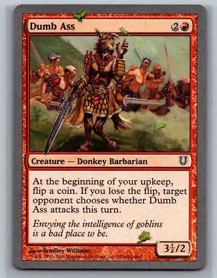 Magic The Gathering Unhinged Dumb Ass #75/140 MTG TCG CCG - Image 1 of 2