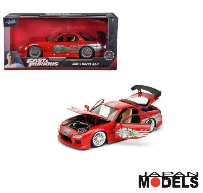 Fast & Furious DOM'S MAZDA RX-7 FD RX7 RX 7 Rosso - Red Die Cast 1/24 Jada Toys - Immagine 1 di 4