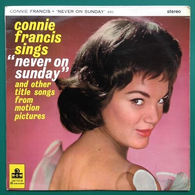 Connie Francis NEVER ON SUNDAY LP +Other Motion Picture Title Songs Soundtracks  - Image 1 of 4