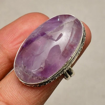 Gioielli in argento sterling 925 fatti a mano con pietra preziosa ametista... - Immagine 1 di 4