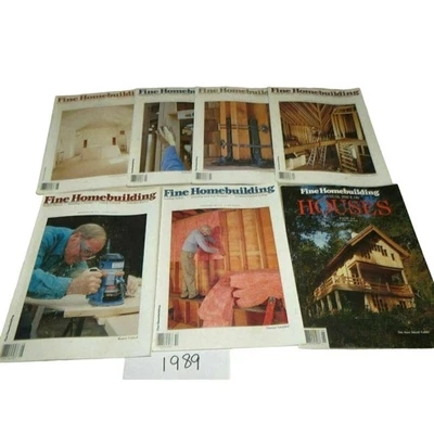 Fine Homebuilding Magazine 1989 Lot of 7 Issues Woodworking, Construction. DIY - Image 1 of 4