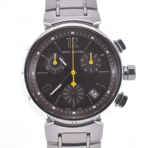 Orologio Louis Vuitton Tambour Q1321 Cronografo Quadrante Marrone Quarzo Donna A#141455 - Foto 1 di 10