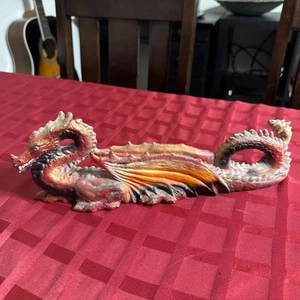 CHINESE DRAGON INCENSE HOLDER 13” LONG - Picture 1 of 12