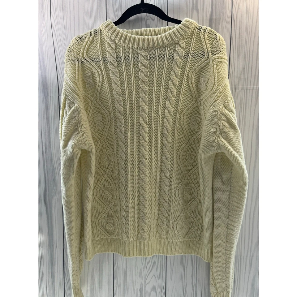 Lord & Taylor Vintage 1960s Men’s Cable Knit Fisherman Acrylic Sweater Large  - Image 1 of 4