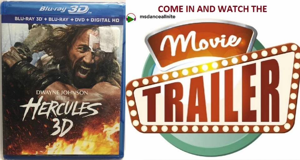 Hercules 3D & 2D (Blu-ray 3D/Blu-ray/DVD,2014,Unrated,Extended,Widescreen) NEW! - Image 1 of 4