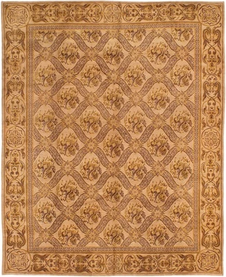 8'0" x 9'11" Hand Knotted Area Rug Traditional Oriental Wool Carpet - Image 1 of 4