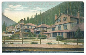 Glacier House From CPR Track Glacier BC Railway Hotel National Park A L Merrill - Imagen 1 de 2