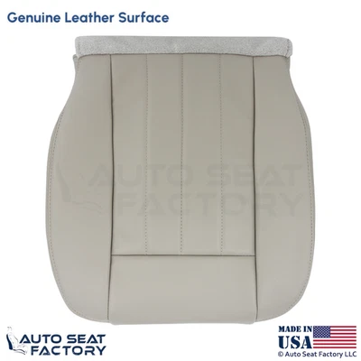 Cubierta de asiento inferior del conductor delantero caqui de cuero genuino para Dodge Durango 2004-2006 Foto 1 de 4