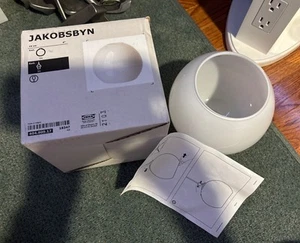 IKEA Jakobsbyn Pendant Lamp Shade White Glass 15cm Glass Ceiling Shade - Picture 1 of 2
