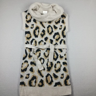 Vestido Suéter Tejido Cuello Capucha Estampado Animal Crazy 8 Niñas Talla M 7-8 100% Acrílico  Foto 1 de 4