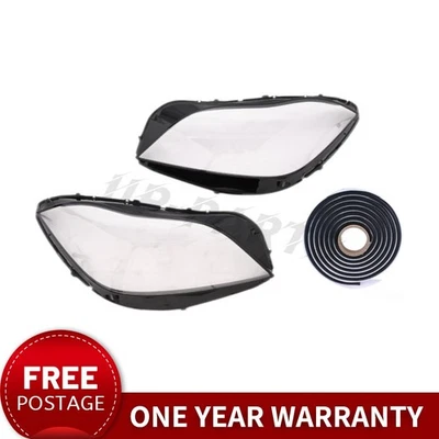 Cubierta de lente de faro delantero transparente L+R Fit 2015-2018 Benz W218 CLS350 CLS550 Foto 1 de 4