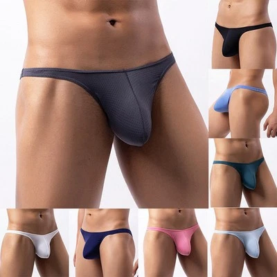Uomo Sexy Sottile Vita Bassa Perizoma Slip Intimo Mutandine Mutande T-Back - Immagine 1 di 4