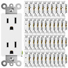 Decor Wall Recetpacle Outlet 15Amp 3 Wire Self-Grounding Tamper Resistant 40Pack
