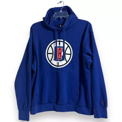 Nike LA Clippers Hoodie Mens XL Blue Long Sleeve Jacket NBA Extra Large Adult Cover