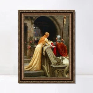 Framed Canvas Wall Art Giclee Print Godspeed by Edmund Blair Leighton Home Decor - Picture 1 of 15